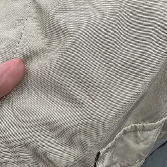 Ted Baker khaki button down purple lined midi length jacket. 3 (med) 38 - Picture 9 of 16